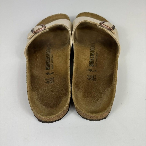 Birkenstock Madrid Womens Metallic Strap Slide Sandal Womens sz 41 US 10 Narrow - Picture 4 of 8